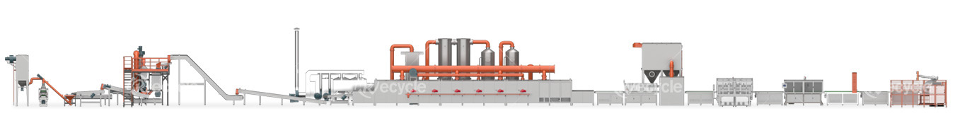 太陽能光伏組件熱解工藝生產線展示